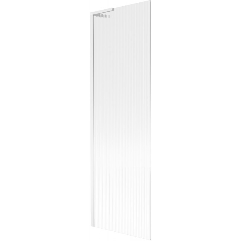 Mexen Next L paroi de baignoire 1-volet 60 x 150 cm, rayures, blanc - 895-060-000-03-09-20