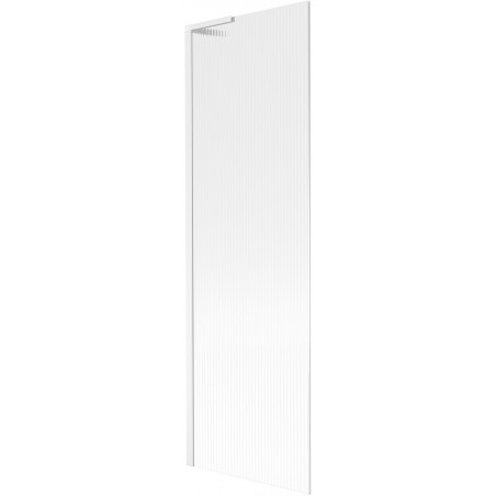 Mexen Next L paravent de bain 1-volet 60 x 150 cm, rayures, blanc - 895-060-000-03-09-20