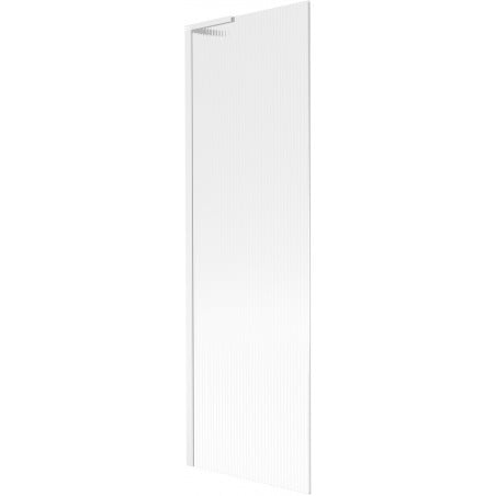 Mexen Next L paroi de baignoire 1-volet 60 x 150 cm, rayures, blanc - 895-060-000-03-09-20