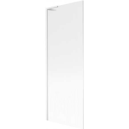 Mexen Next L paroi de baignoire 1 volet 70 x 150 cm, rayures, blanc - 895-070-000-03-09-20