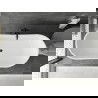 Baignoire Mexen Montana indépendante 180 x 90 cm, blanche, trop-plein noir - 52011809000-70