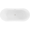 Baignoire autoportante Mexen Montana 180 x 90 cm, blanche, bonde en nickel brossé - 52011809000-97