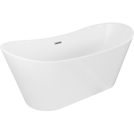 Baignoire autoportante Mexen Montana 180 x 90 cm, blanche, bonde en nickel brossé - 52011809000-97