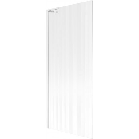 Mexen Next L écran de baignoire 1 volet 80 x 150 cm, rainures, blanc - 895-080-000-03-09-20