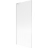 Mexen Next L pare-baignoire 1 vantail 80 x 150 cm, strié, blanc - 895-080-000-03-09-20
