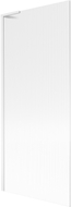 Mexen Next L pare-baignoire 1 vantail 80 x 150 cm, strié, blanc - 895-080-000-03-09-20