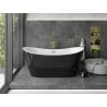 Mexen Montana baignoire autoportante 180 x 90 cm, blanc/noir, trop-plein or brossé - 52011809075-55