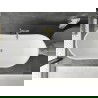 Baignoire Mexen Montana autoportante 180 x 90 cm, blanche/noire, vidage doré brossé - 52011809075-55