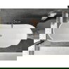 Baignoire autoportante Mexen Montana 180 x 90 cm, blanche/noire, évacuation en or rose - 52011809075-60
