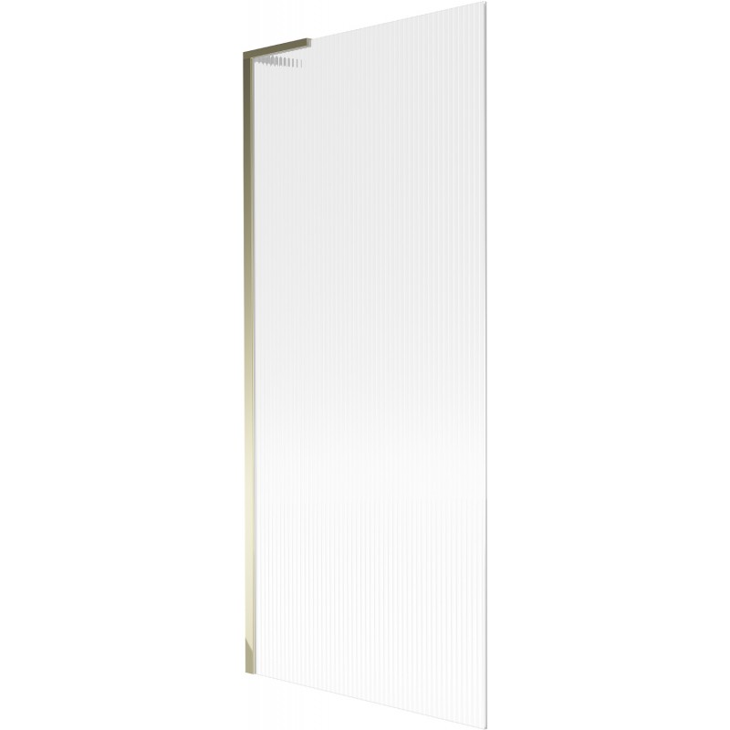 Mexen Next L paroi de baignoire 1 volet 80 x 150 cm, rainures, doré - 895-080-000-03-09-50