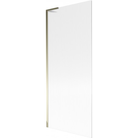 Mexen Next L paroi de baignoire 1 volet 80 x 150 cm, rainures, doré - 895-080-000-03-09-50