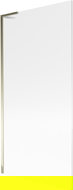 Paroi de baignoire 1 volet Mexen Next L 90 x 150 cm, rayures, doré - 895-090-000-03-09-50