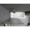 Mexen Next L paravent de baignoire 1-pliant 90 x 150 cm, rayures, doré - 895-090-000-03-09-50