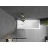 Mexen Next L paroi de baignoire 1 volet 60 x 150 cm, rayures, or brossé - 895-060-000-03-09-55