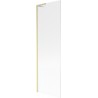 Mexen Next L pare-douche de bain à 1 volet 60 x 150 cm, rayures, or brossé - 895-060-000-03-09-55