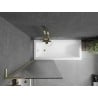 Mexen Next L paroi de baignoire 1 volet 70 x 150 cm, rayures, or brossé - 895-070-000-03-09-55