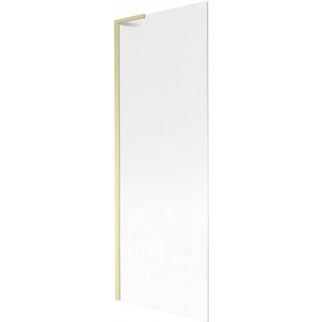 Mexen Next L paroi de baignoire 1-châssis 70 x 150 cm, strié, or brossé - 895-070-000-03-09-55