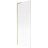 Mexen Next L paroi de baignoire 1 volet 70 x 150 cm, rayures, or brossé - 895-070-000-03-09-55