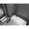 Mexen Next L paroi de baignoire 1 volet 80 x 150 cm, rayures, or brossé - 895-080-000-03-09-55