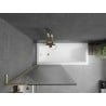 Mexen Next L paroi de baignoire 1 volet 80 x 150 cm, rayures, or brossé - 895-080-000-03-09-55
