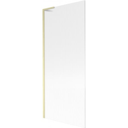 Mexen Next L paroi de baignoire 1 volet 80 x 150 cm, rayures, or brossé - 895-080-000-03-09-55