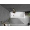 Mexen Next L paravent de baignoire 1 battant 90 x 150 cm, rayures, or brossé - 895-090-000-03-09-55