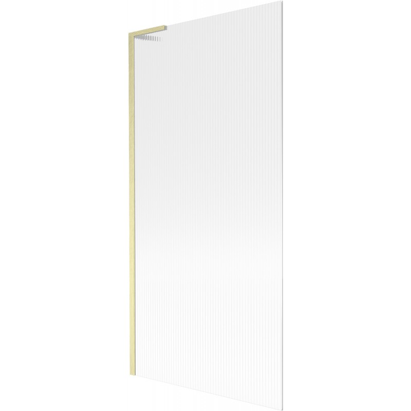 Paroi de baignoire Mexen Next L à 1 vantail 90 x 150 cm, stries, or brossé - 895-090-000-03-09-55