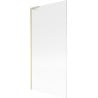 Mexen Next L paravent de baignoire 1 battant 90 x 150 cm, rayures, or brossé - 895-090-000-03-09-55
