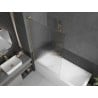 Mexen Next L paroi de baignoire 1 volet 100 x 150 cm, rayures, doré brossé - 895-100-000-03-09-55