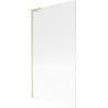 Mexen Next L paroi de baignoire 1 volet 100 x 150 cm, rayures, doré brossé - 895-100-000-03-09-55