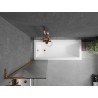 Mexen Next L paroi de baignoire 1 vantail 50 x 150 cm, rayée, or rose - 895-050-000-03-09-60