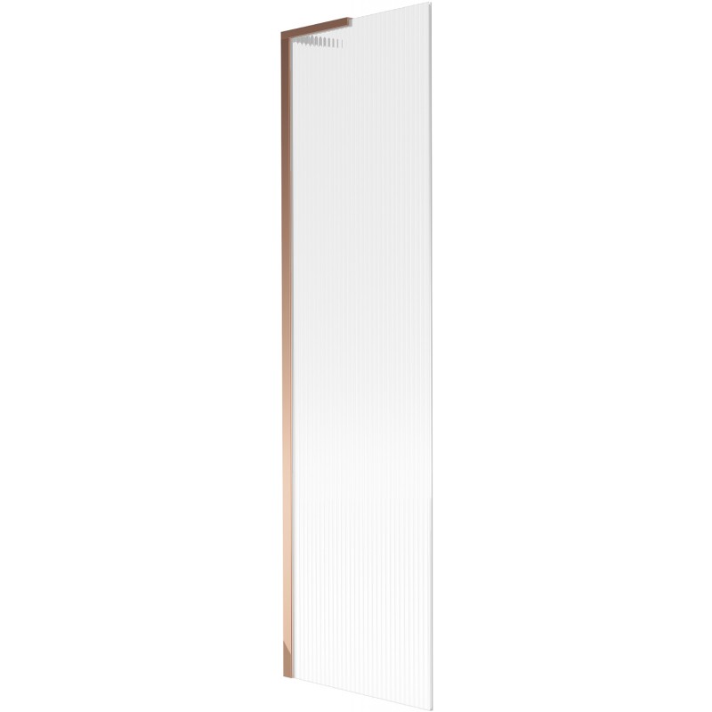 Mexen Next L paroi de baignoire 1 vantail 50 x 150 cm, rayée, or rose - 895-050-000-03-09-60