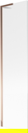 Mexen Next L pare-douche 1-volet 50 x 150 cm, rayures, or rose - 895-050-000-03-09-60