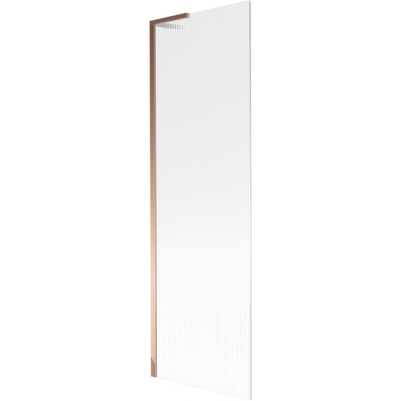 Mexen Next L paroi de baignoire 1-vantail 60 x 150 cm, stries, or rose - 895-060-000-03-09-60