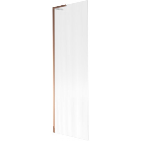Mexen Next L paroi de baignoire 1-vantail 60 x 150 cm, stries, or rose - 895-060-000-03-09-60