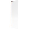 Mexen Next L paroi de baignoire à 1 vantail 60 x 150 cm, rayée, or rose - 895-060-000-03-09-60