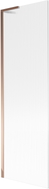 Mexen Next L paroi de baignoire à 1 vantail 60 x 150 cm, rayée, or rose - 895-060-000-03-09-60