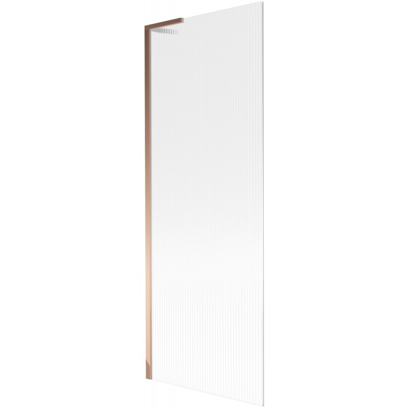 Mexen Next L paroi de baignoire 1 volet 70 x 150 cm, strié, or rose - 895-070-000-03-09-60