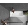 Mexen Next L paroi de baignoire 1-volet 90 x 150 cm, rayé, or rose - 895-090-000-03-09-60