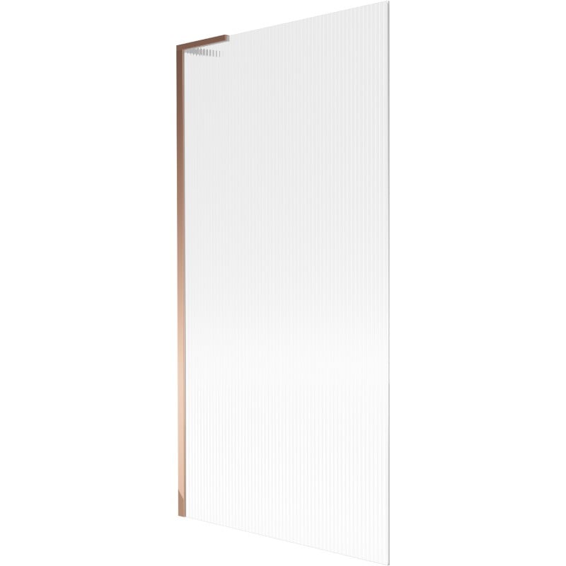 Mexen Next L paroi de baignoire 1-volet 90 x 150 cm, rayé, or rose - 895-090-000-03-09-60