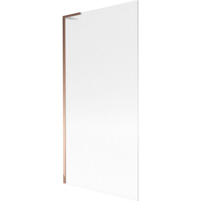 Paroi de baignoire Mexen Next L 1-volet 90 x 150 cm, rayures, or rose - 895-090-000-03-09-60