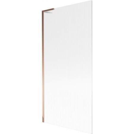 Mexen Next L paroi de baignoire 1-volet 90 x 150 cm, rayé, or rose - 895-090-000-03-09-60