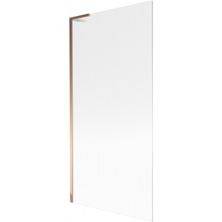 Paroi de baignoire Mexen Next L 1-volet 90 x 150 cm, rayures, or rose - 895-090-000-03-09-60