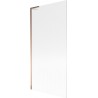 Mexen Next L paroi de baignoire 1-volet 90 x 150 cm, rayé, or rose - 895-090-000-03-09-60
