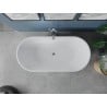 Mexen Luna baignoire autoportante 150 x 75 cm, blanche, trop-plein chromé - 52031507500-01