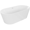 Mexen Luna baignoire autoportante 150 x 75 cm, blanche, trop-plein blanc - 52031507500-20