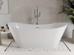 Mexen Celia baignoire autoportante 170 x 75 cm, blanche, trop-plein chromé - 52331707500-01
