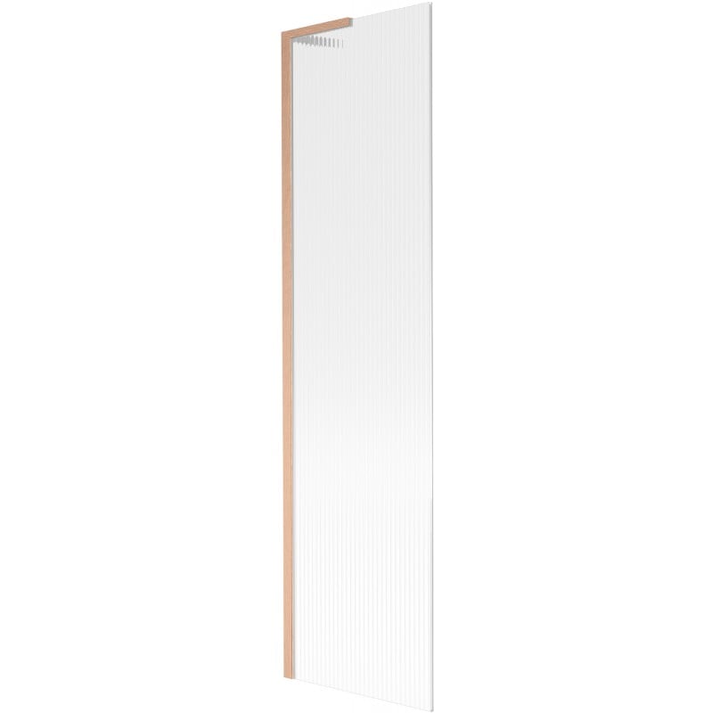 Mexen Next L paroi de baignoire 1-volet 50 x 150 cm, rayures, cuivre brossé - 895-050-000-03-09-65