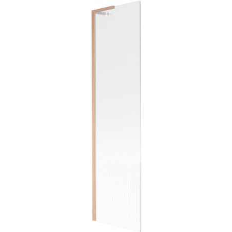 Mexen Next L paroi de baignoire 1-volet 50 x 150 cm, rayures, cuivre brossé - 895-050-000-03-09-65