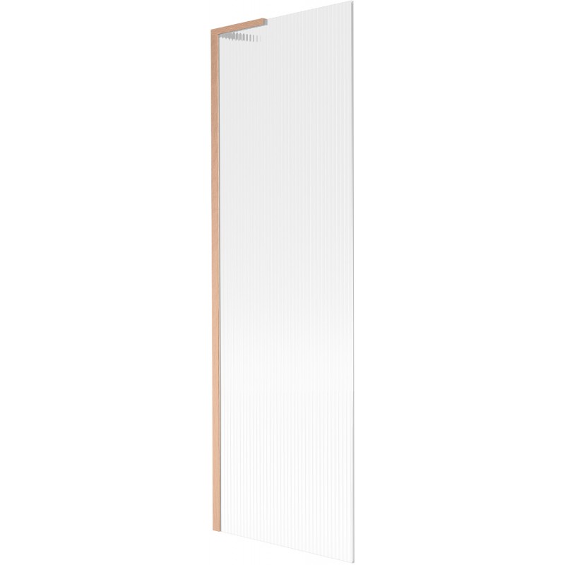 Mexen Next L paroi de baignoire 1-volet 60 x 150 cm, rayures, cuivre brossé - 895-060-000-03-09-65